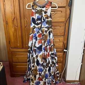 Anthropologie Ranna Gill Finola Beaded Maxi Dress